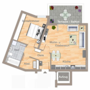 2-Zimmer-Wohnung